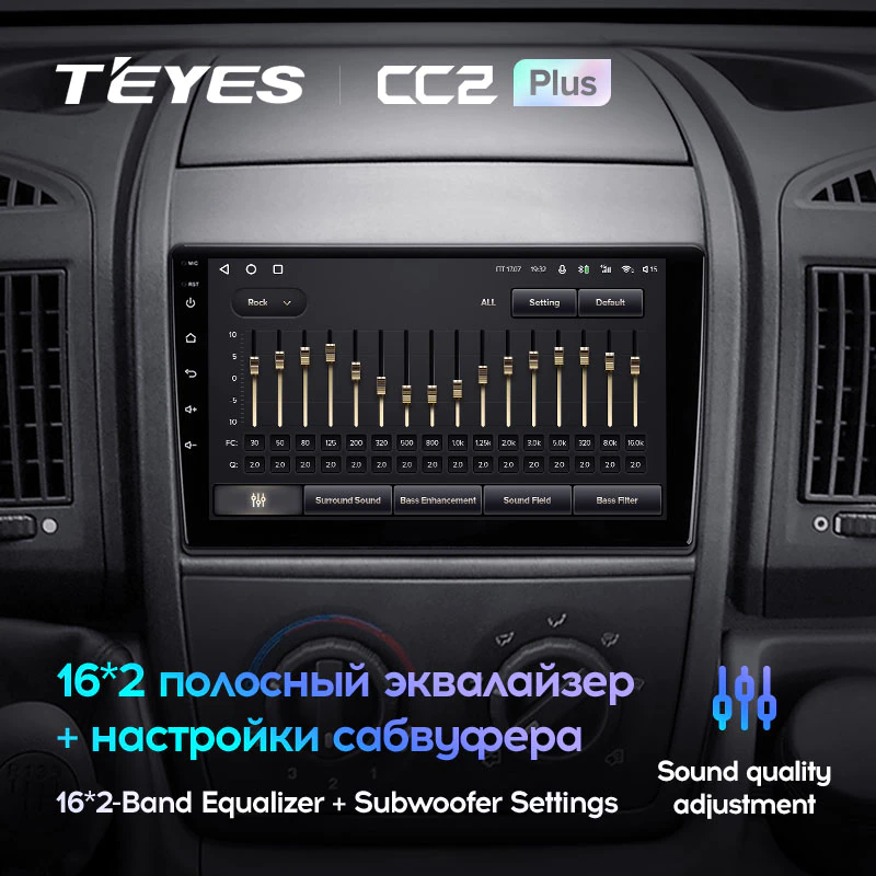 Штатная магнитола Teyes CC2PLUS для Peugeot Boxer 2 2006-2022 на Android 10