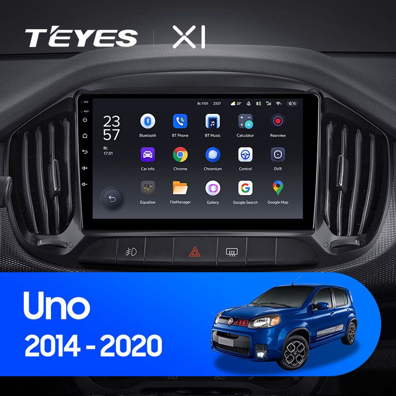 Штатная магнитола Teyes X1 для Fiat Uno 2014-2020 на Android 10