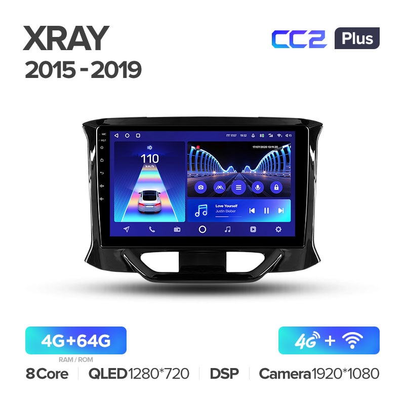 Штатная магнитола Teyes CC2PLUS для LADA Xray 2015-2019 на Android 10