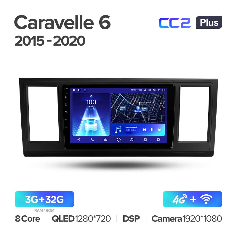 Штатная магнитола Teyes CC2PLUS для Volkswagen Caravelle 6 2015-2020 на Android 10