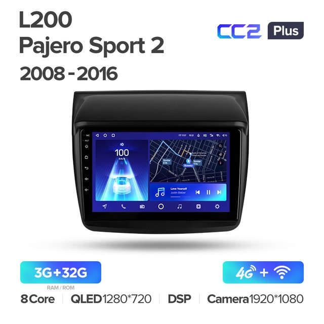 Штатная магнитола Teyes CC2PLUS для Mitsubishi Pajero Sport 2 на Android 10