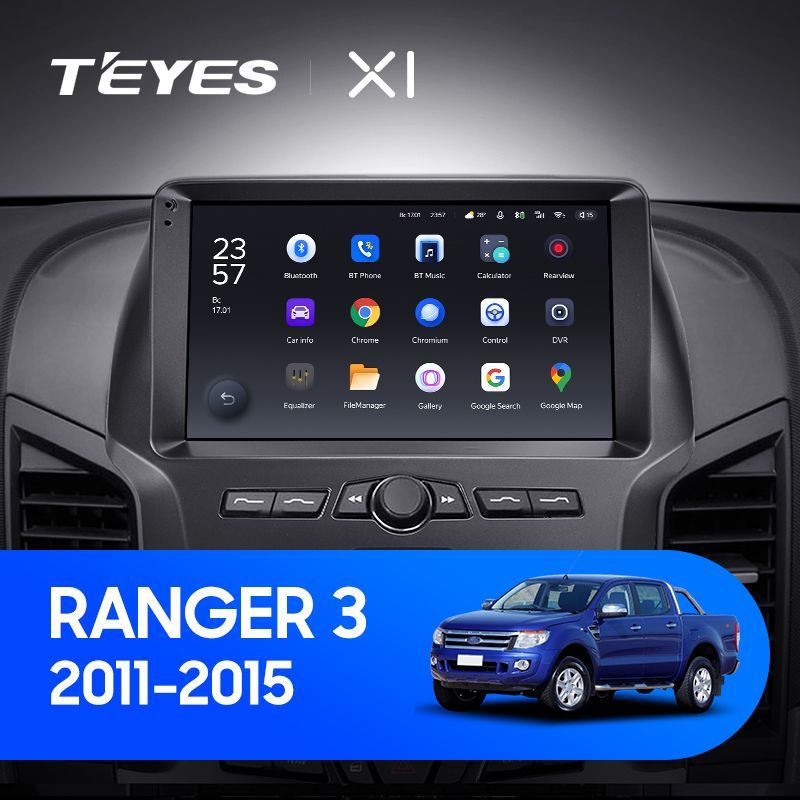Штатная магнитола Teyes X1 для Ford Ranger 3 2011-2015 на Android 10