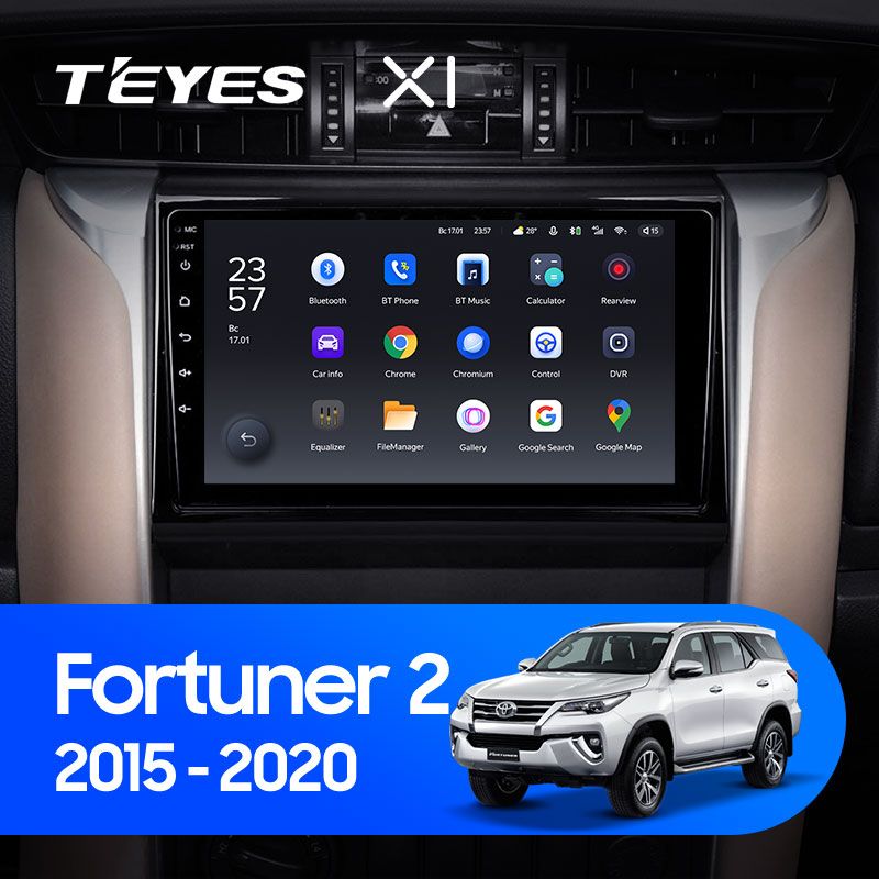 Штатная магнитола Teyes X1 для Toyota Fortuner 2 2015-2020 на Android 10