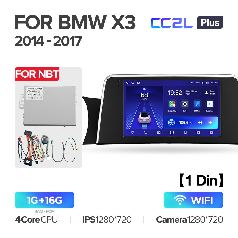 Штатная магнитола Teyes CC2L PLUS для BMW X3 F25 2010 - 2017 на Android 8.1
