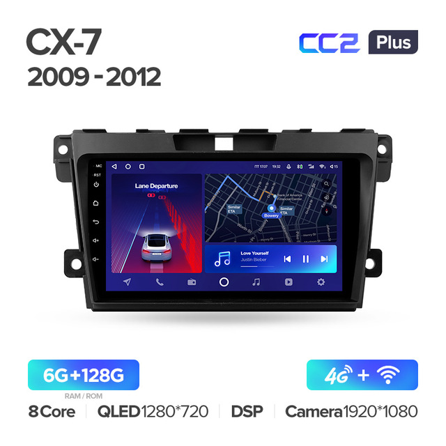 Штатная магнитола Teyes CC2PLUS для Mazda CX7 ER 2006-2012 на Android 10