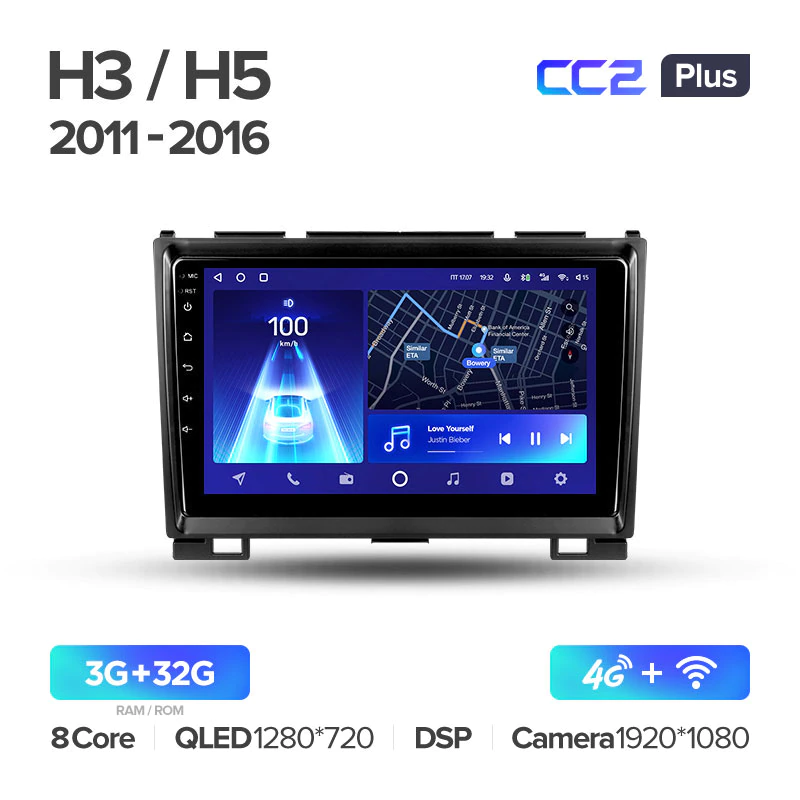 Штатная магнитола Teyes CC2PLUS для Haval H3 H5 2011-2016 на Android 10