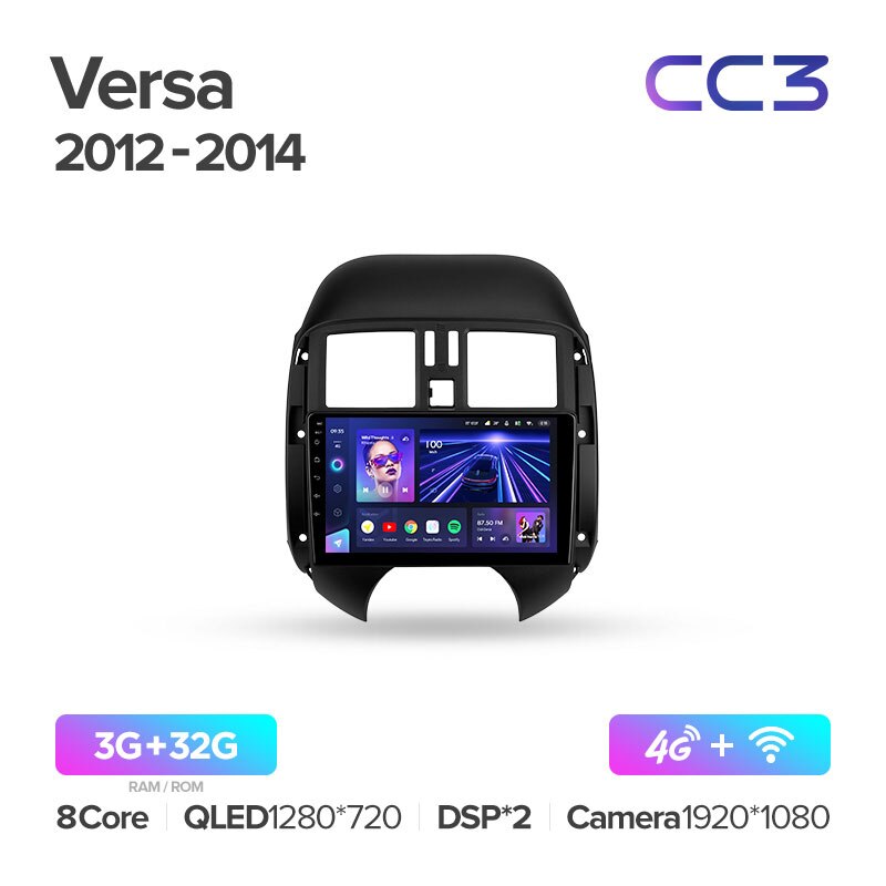 Штатная магнитола Teyes CC3 для Nissan Sunny Versa C17 2012-2014 на Android 10