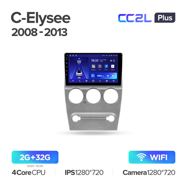 Штатная магнитола Teyes CC2L PLUS для Citroen C-Elysee 2008-2013 на Android 8.1