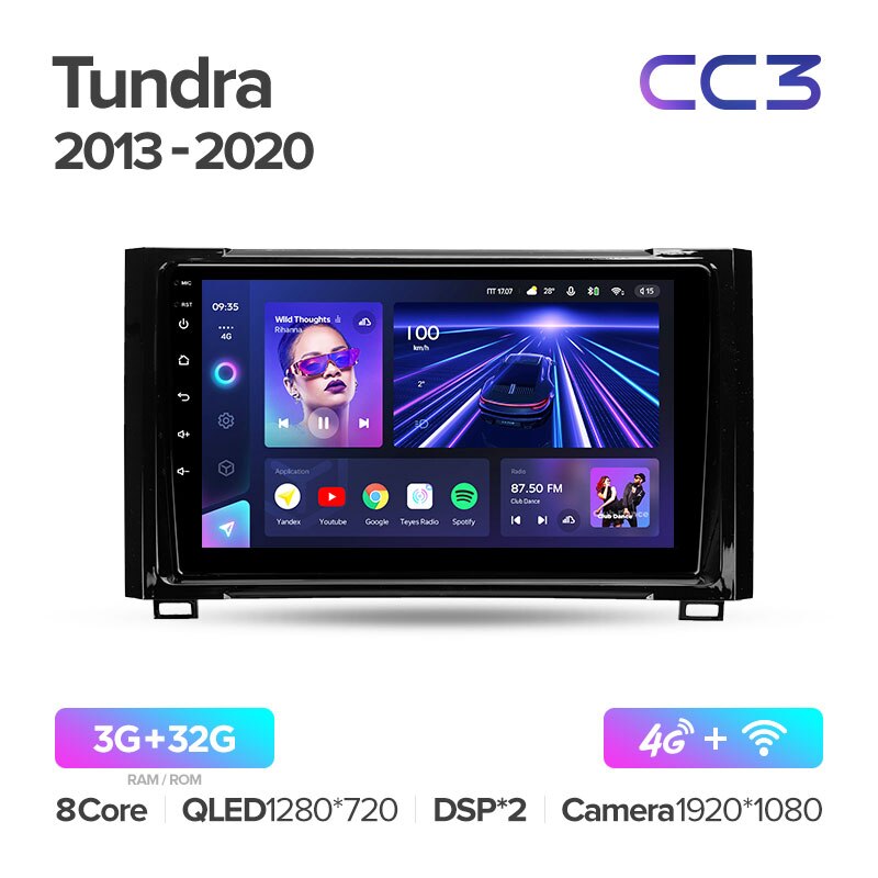Штатная магнитола Teyes CC3 для Toyota Tundra XK50 2013-2020 на Android 10