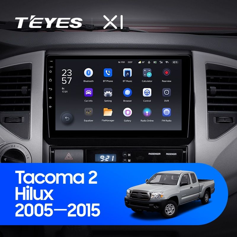 Штатная магнитола Teyes X1 для Toyota Tacoma N300 2015-2021 на Android 10
