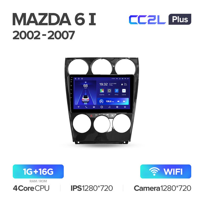 Штатная магнитола Teyes CC2L PLUS для Mazda 6 GG 2002-2007 на Android 8.1