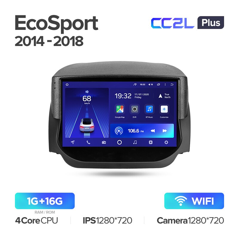 Штатная магнитола Teyes CC2L PLUS для Ford EcoSport 2014-2018 на Android 8.1