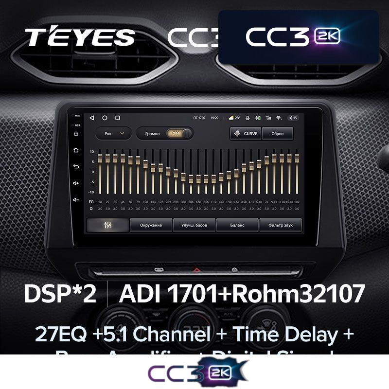 Штатная магнитола Teyes CC3 2K для Nissan Magnite 2021 RHD на Android 10