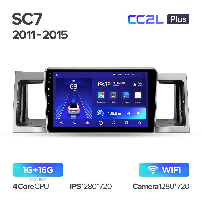 Штатная магнитола Teyes CC2L PLUS для Geely SC7 2011-2015 на Android 8.1
