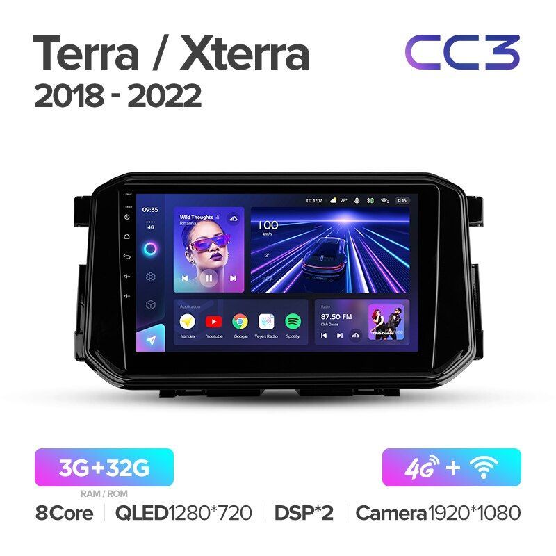 Штатная магнитола Teyes CC3 для Nissan Terra/Xterra 2018-2022 на Android 10