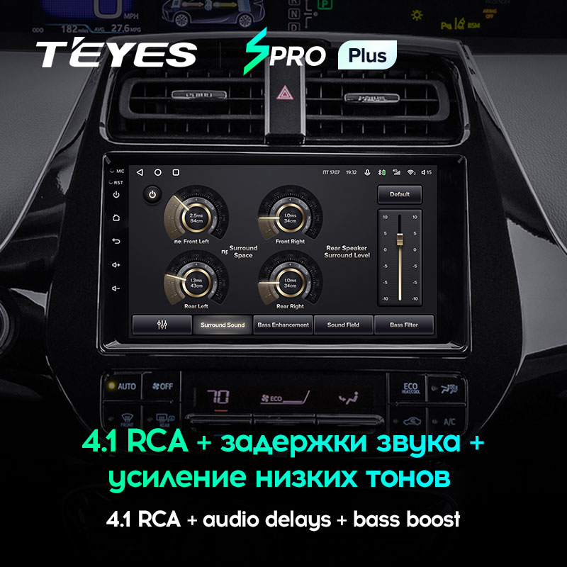Штатная магнитола Teyes SPRO+ для Toyota Prius XW50 2015-2020 на Android 10