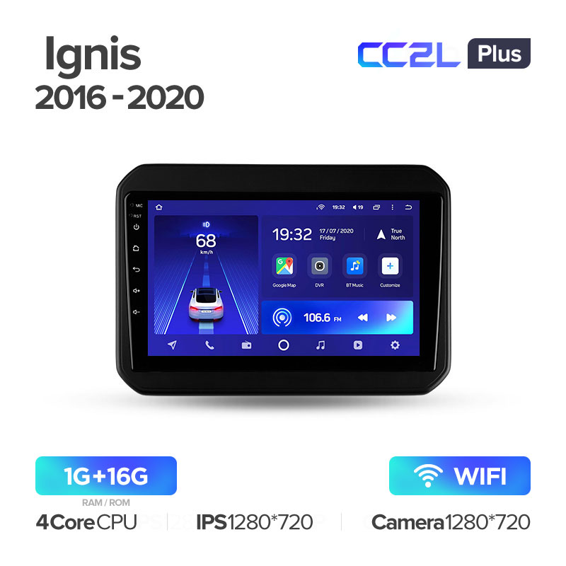 Штатная магнитола Teyes CC2L PLUS для Suzuki Ignis 2016-2020 на Android 8.1