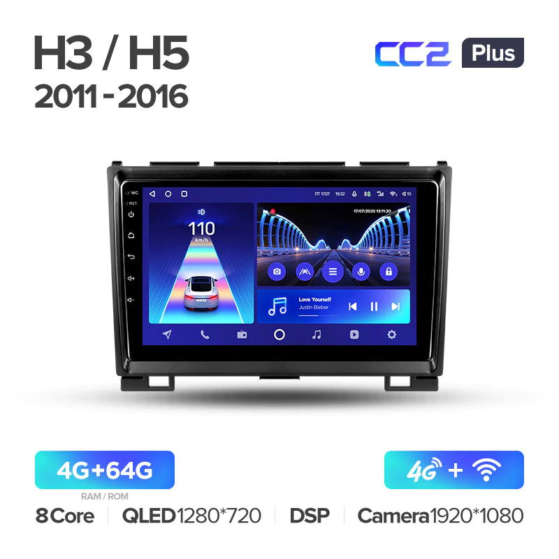 Штатная магнитола Teyes CC2PLUS для Haval H3 H5 2011-2016 на Android 10