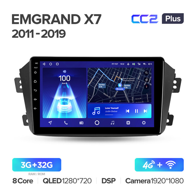 Штатная магнитола Teyes CC2PLUS для Geely Emgrand X7 1 GX7 EX7 2011 - 2019 на Android 10