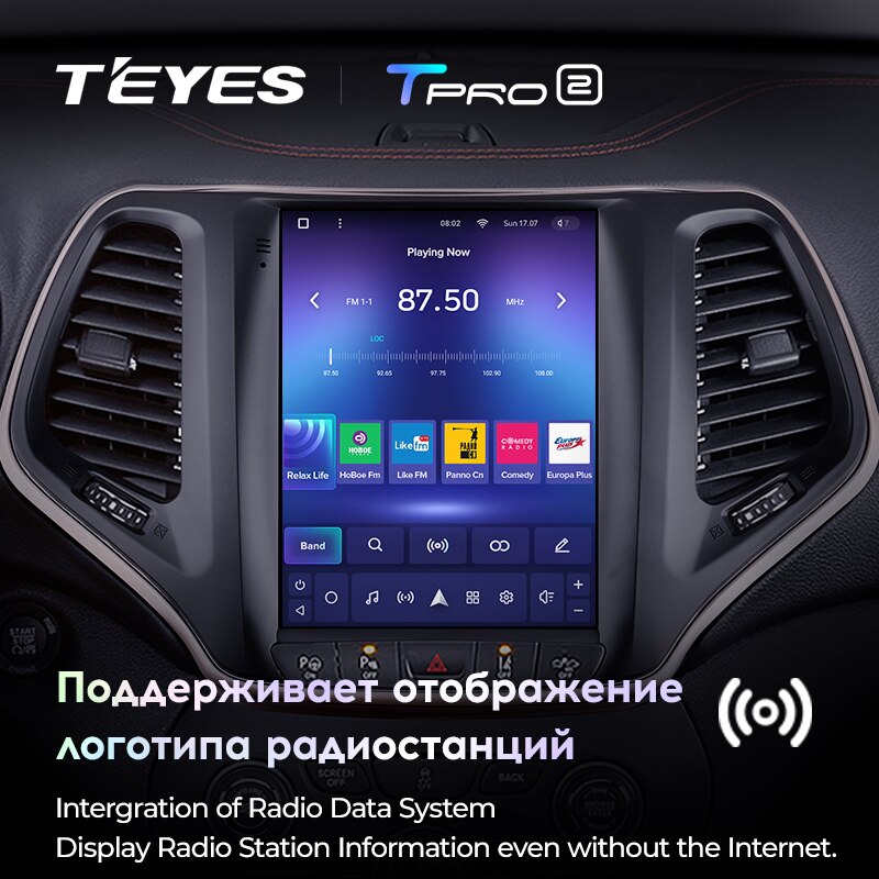 Штатная магнитола Teyes TPRO2 для Jeep Cherokee 5 KL 2013-2018 на Android 10