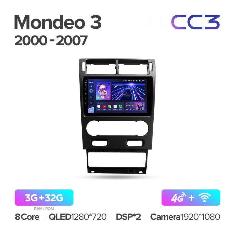 Штатная магнитола Teyes CC3 для Ford Mondeo 3 2000-2007 на Android 10