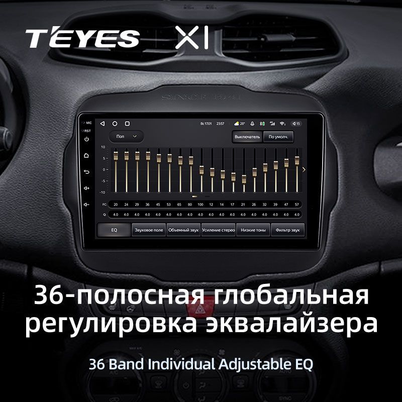 Штатная магнитола Teyes X1 для Jeep Renegade 2014-2018 на Android 10