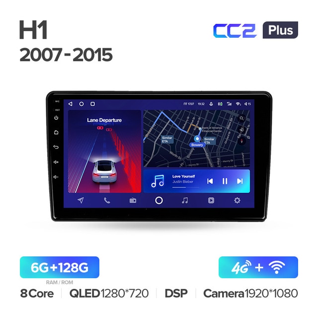 Штатная магнитола Teyes CC2PLUS для Hyundai H1 TQ 2007-2015 на Android 10