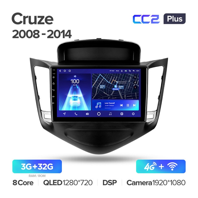 Штатная магнитола Teyes CC2PLUS для Chevrolet Cruze J300 2008-2014 на Android 10