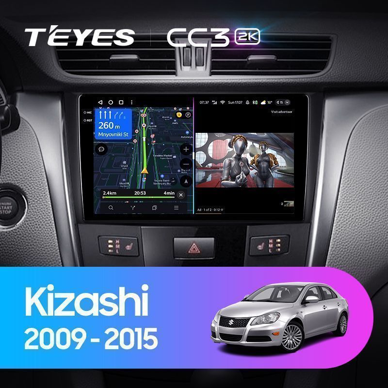 Штатная магнитола Teyes CC3 2K для Suzuki Kizashi 2009-2015 на Android 10