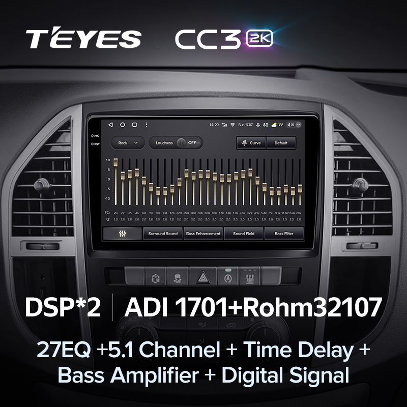 Штатная магнитола Teyes CC3 2K для Mercedes-Benz Vito 3 W447 2014-2020 на Android 10