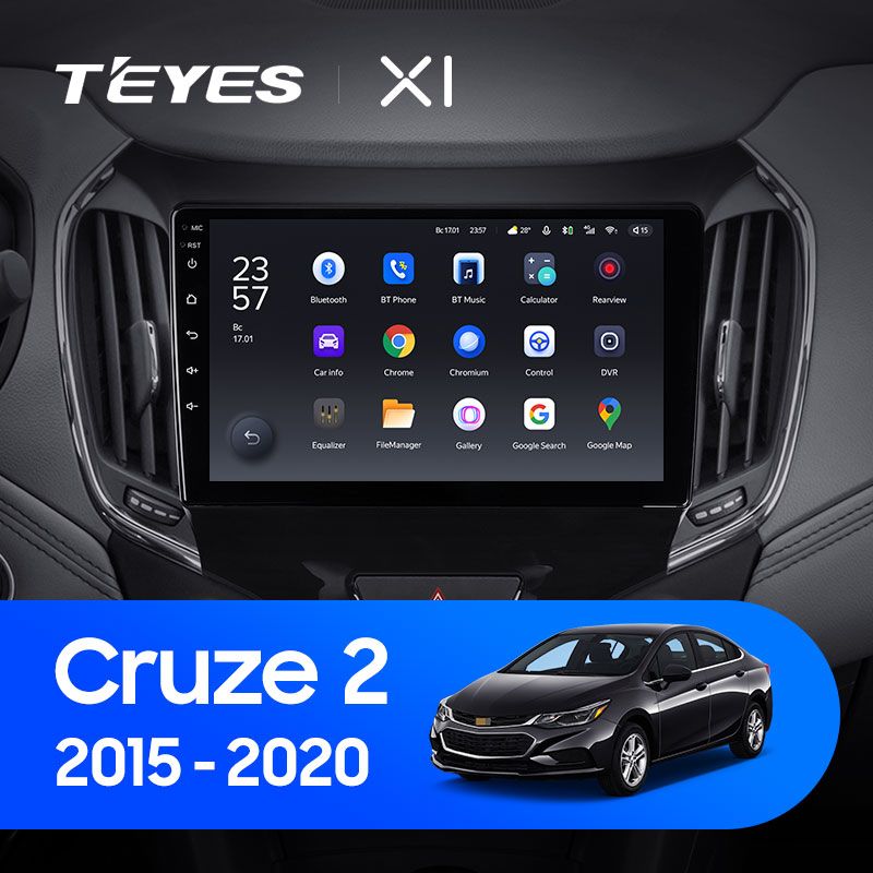Штатная магнитола Teyes X1 для Chevrolet Cruze 2 2015-2020 на Android 10