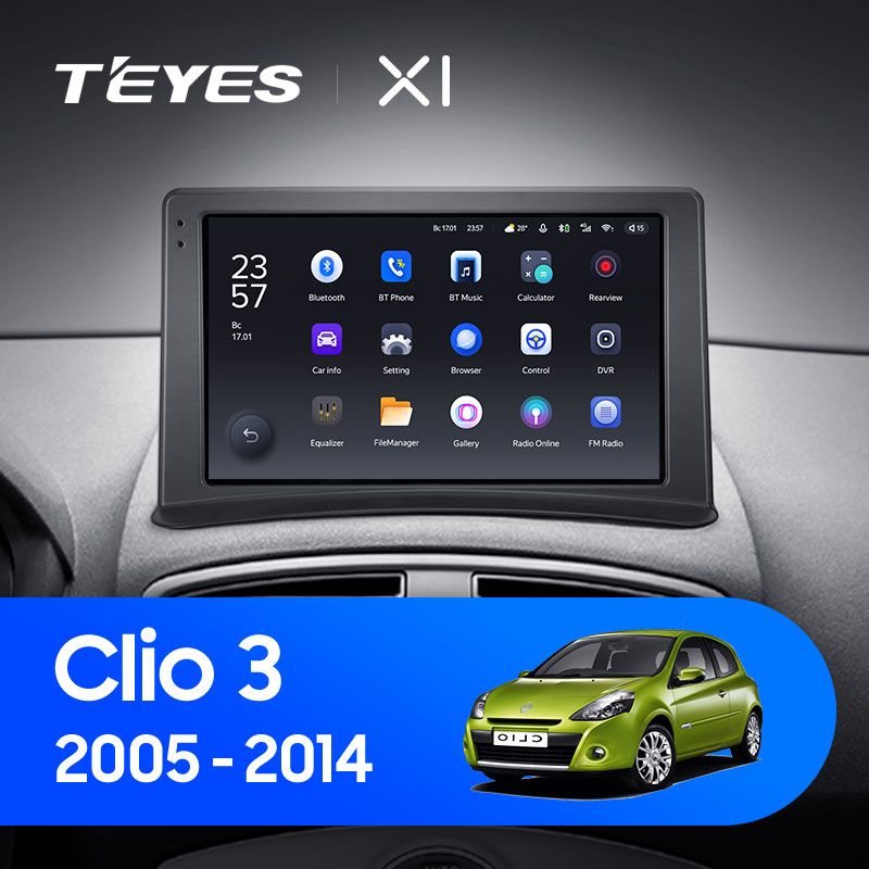 Штатная магнитола Teyes X1 для Renault Clio 3 2005-2014 на Android 10