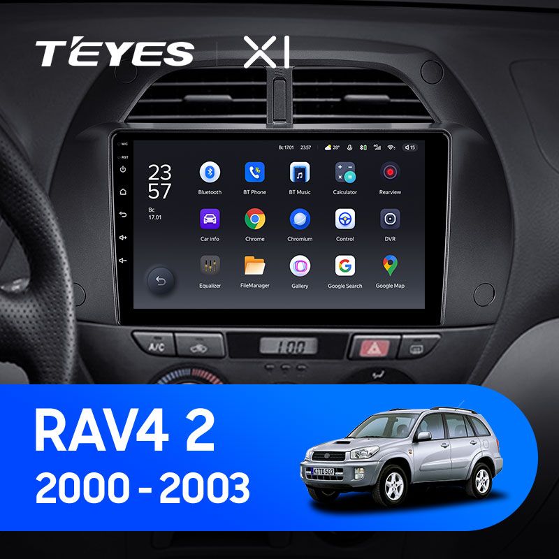 Штатная магнитола Teyes X1 для Toyota RAV4 2 CA20 CA20W XA20 2000-2003 на Android 10