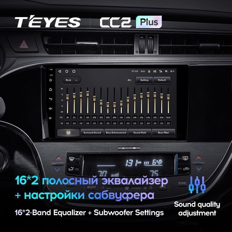 Штатная магнитола Teyes CC2PLUS для Toyota Avalon 4 XX40 2012-2018 на Android 10