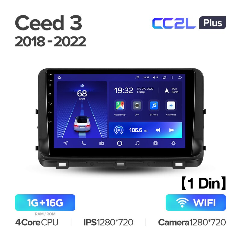 Штатная магнитола Teyes CC2L PLUS для KIA Ceed 3 CD 2018-2022 на Android 8.1