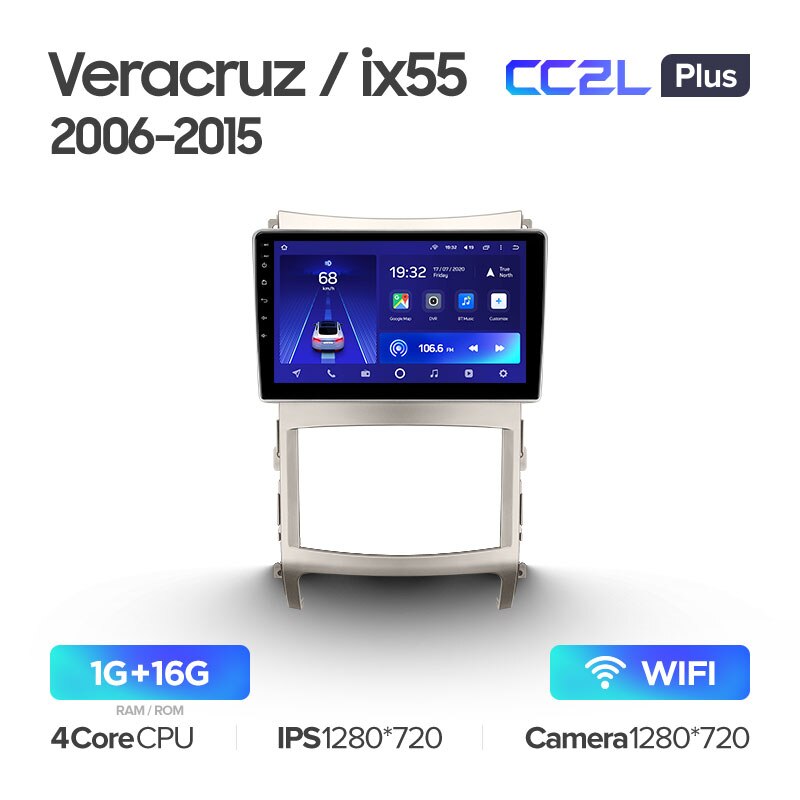 Штатная магнитола Teyes CC2L PLUS для Hyundai Veracruz ix55 2006-2015 на Android 8.1
