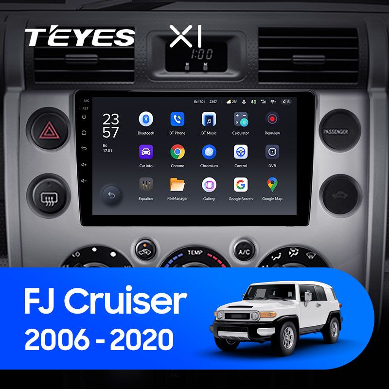 Штатная магнитола Teyes X1 для Toyota FJ Cruiser J15 2006-2020 на Android 10
