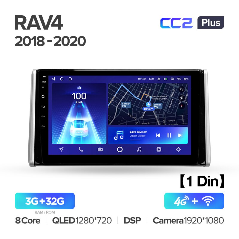 Штатная магнитола Teyes CC2PLUS для Toyota RAV4 XA50 2018-2020 на Android 10