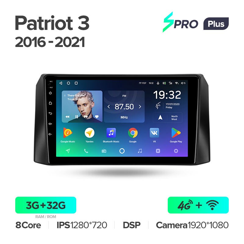 Штатная магнитола Teyes SPRO+ для UAZ Patriot 3 2016-2021 на Android 10