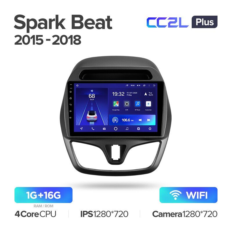 Штатная магнитола Teyes CC2L PLUS для Chevrolet Spark Beat 2015-2018 на Android 8.1