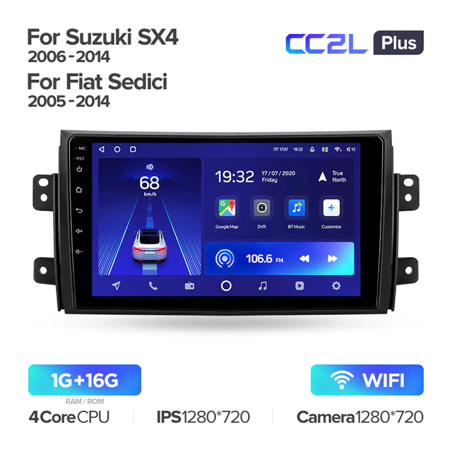 Штатная магнитола Teyes CC2L PLUS для Suzuki SX4 I 2006-2014 на Android 8.1