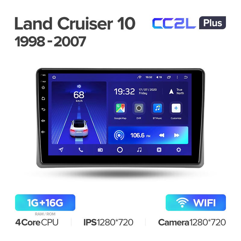 Штатная магнитола Teyes CC2L PLUS для Toyota Land Cruiser 10 J100 1998-2007 на Android 8.1