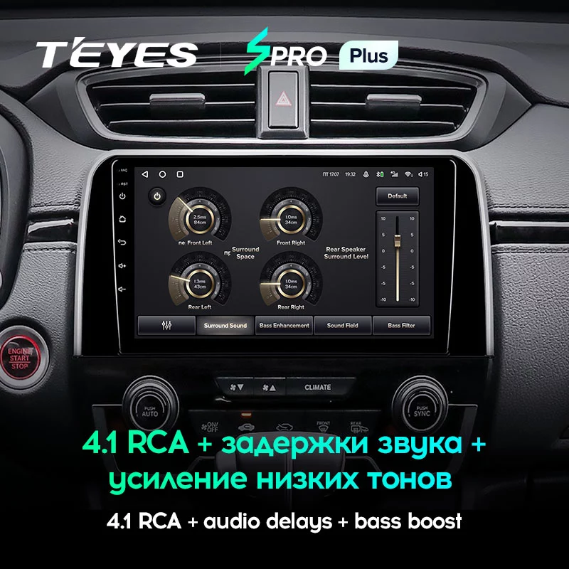 Штатная магнитола Teyes SPRO+ для Honda CRV CR-V 5 RT RW 2016-2018 на Android 10
