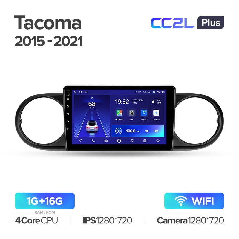 Штатная магнитола Teyes CC2L PLUS для Toyota Tacoma N300 2015-2021 на Android 8.1