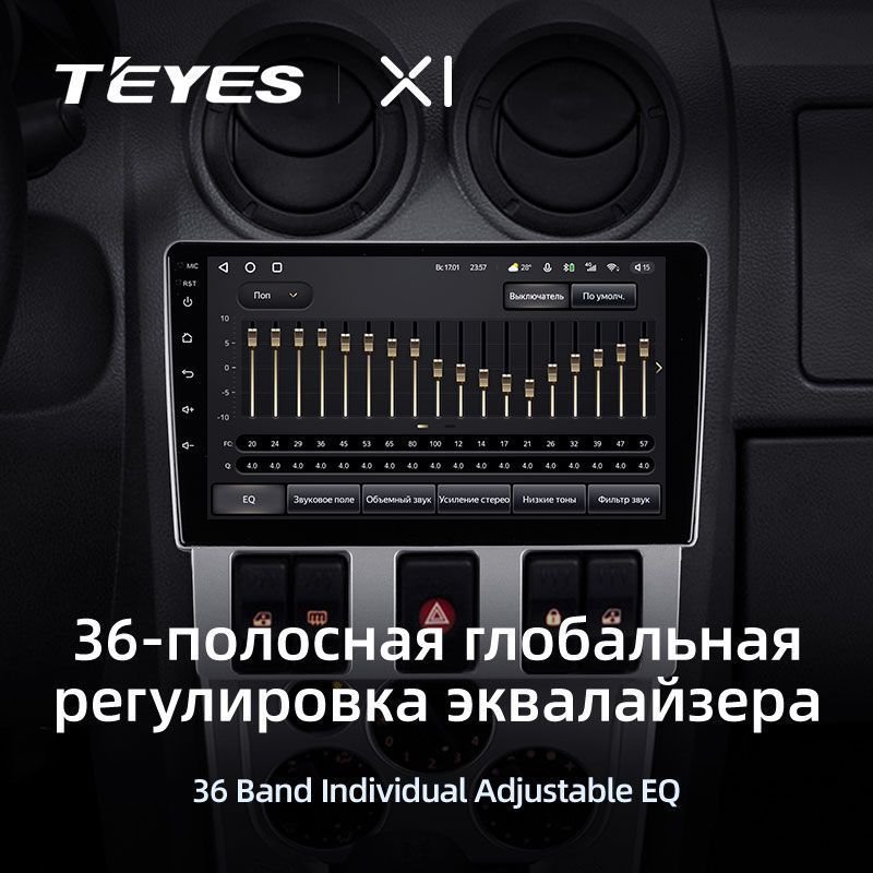Штатная магнитола Teyes X1 для Renault Logan 1 2004-2009 на Android 10