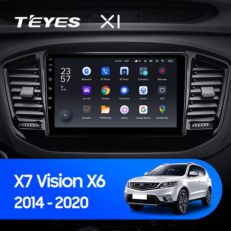 Штатная магнитола Teyes X1 для Geely Emgrand X7 Vision X6 Haoqing 2014-2020 на Android 10