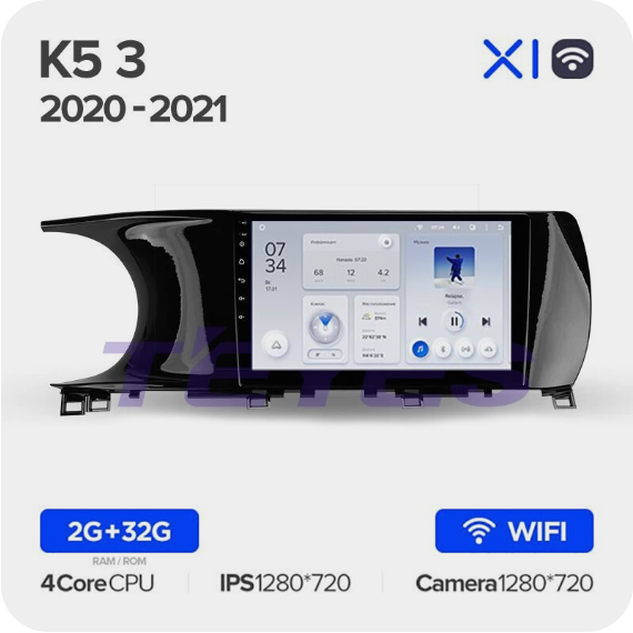 Штатная магнитола Teyes X1 для Kia K5 3 2020-2021 на Android 10