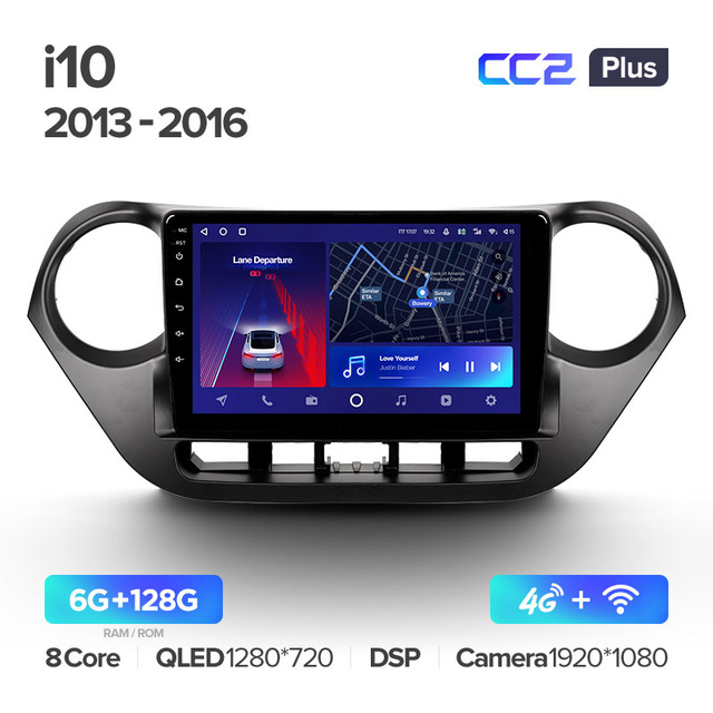 Штатная магнитола Teyes CC2PLUS для Hyundai I10 2013-2016 на Android 10