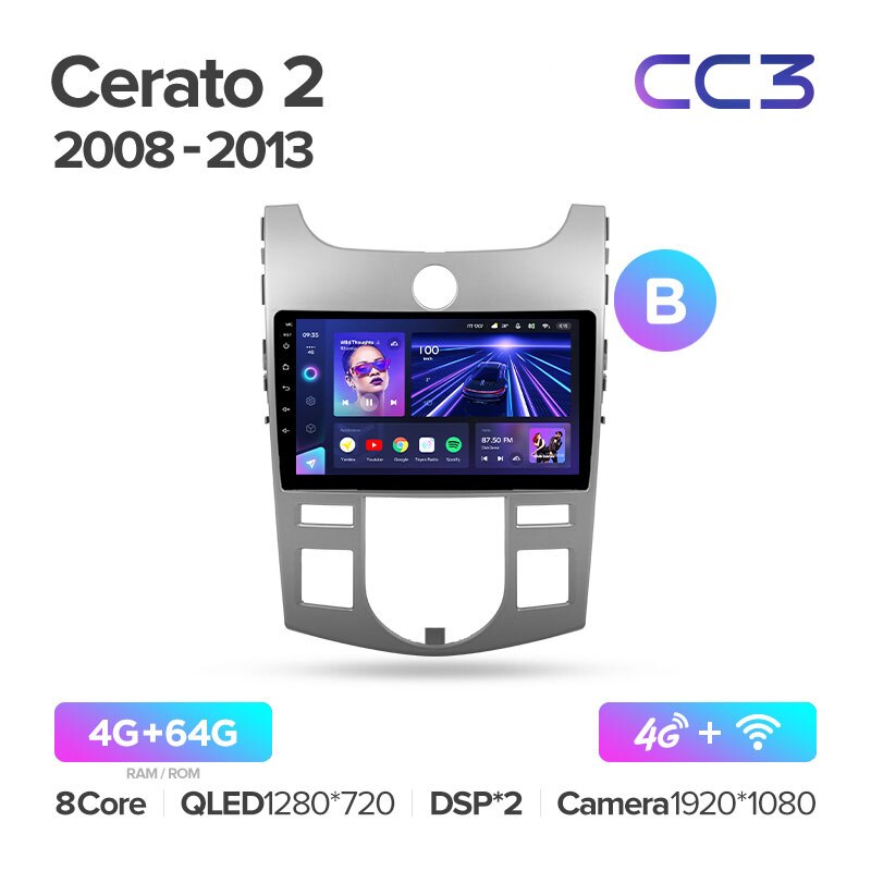Штатная магнитола Teyes CC3 для KIA Cerato 2 TD 2008-2013 на Android 10