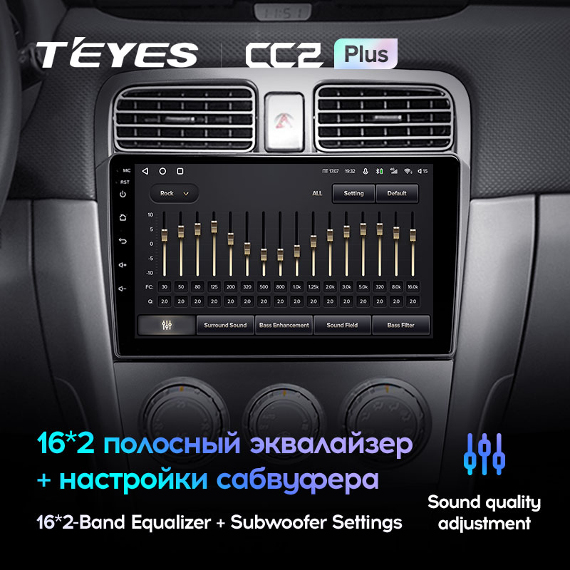 Штатная магнитола Teyes CC2PLUS для Subaru Forester SG 2002-2008 на Android 10